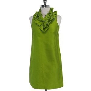 Kate Spade Lucille Ruffle Dress Size 10 Green